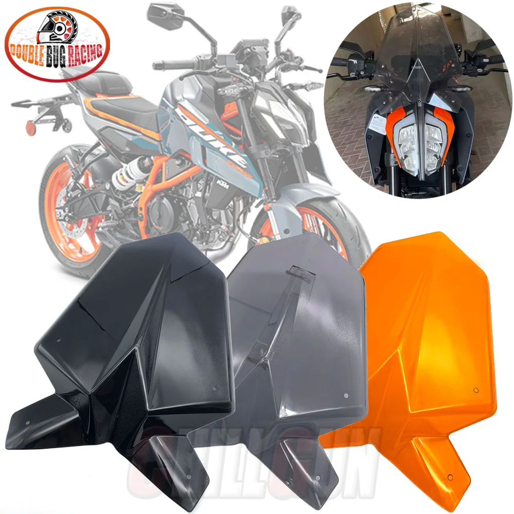 New 390 DUKE Motorcycle Windshield Windscreen Visor Wind Deflector Fits For Duke 125 390 2024 Duke125 duke390 2024 DUKE390 24‘