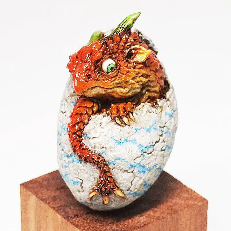 

Dragon Egg Resin Model Figure Gk Micro Miniature 3d Printed White Model Toy Unassembled And Unpainted Kit
