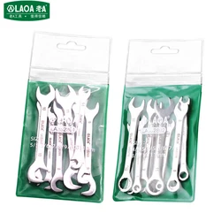 LAOA Mini thin double open-end wrench stainless steel dual-purpose wrench 4 to 11 mm available