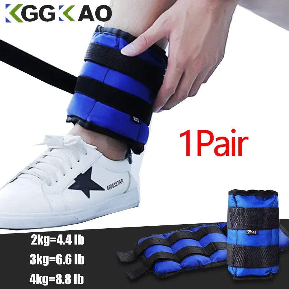 1Pair Adjustable Wrist Ankle Weights 2kg/4.4LBS,3kg/6.6LBS,4kg/8.8LBS Weight for Jogging, Gymnastics, Aerobics, Physical Therapy