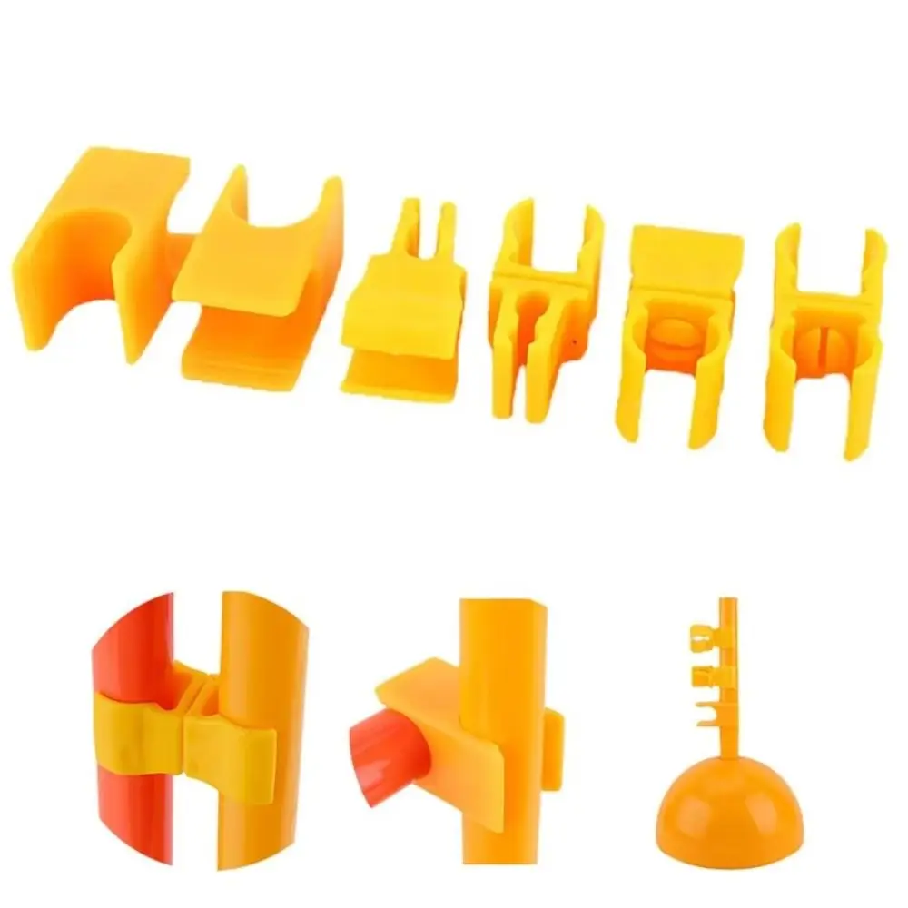 6 قطعة مشبك بلاستيكي لتدريب كرة القدم مشبك عمود العلم أصفر 360 درجة دوارة لتدريب كرة القدم مشبك عقبة متين