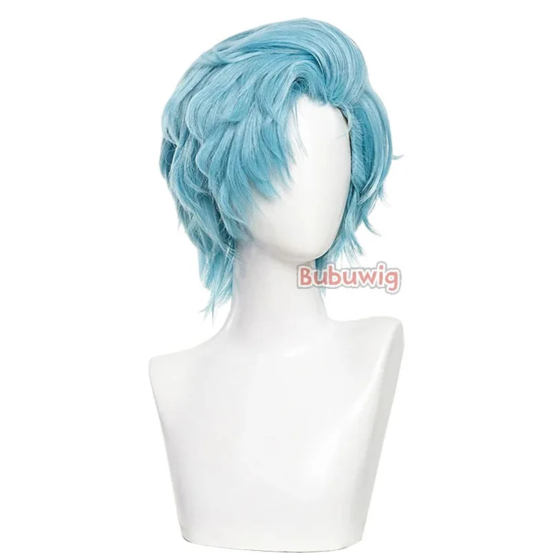 CySynthetic Hair Hoshino Akuamarin Cosplay Wigs Oshi No Ko Season 2 Touki Stage 35cm Short Light Blue Wig Heat Resistant