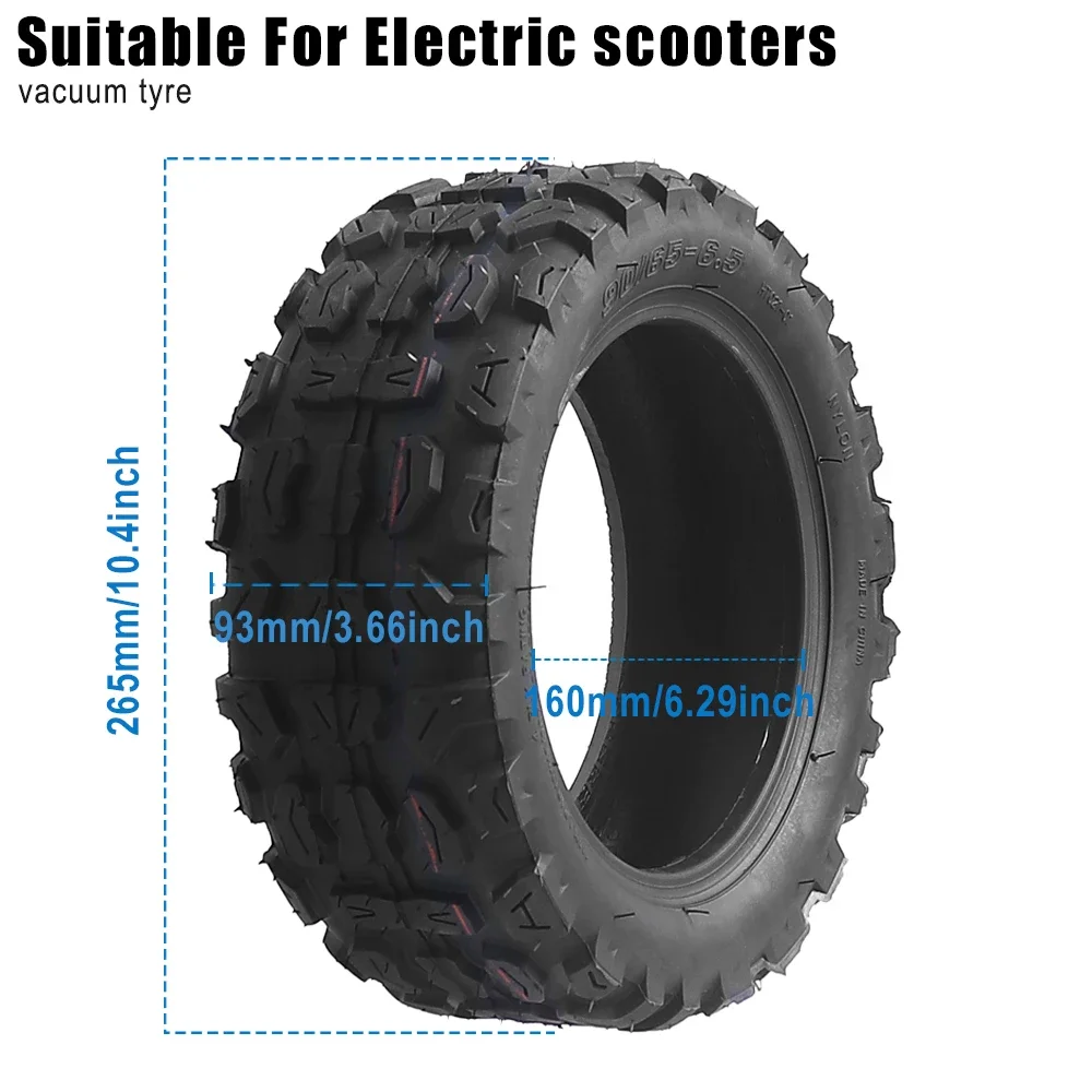 90/65-6.5 Schlauchloser Reifen für Dualtron Thunder Ultra, Kaabo Wolf Warrior 11, Zero 11X und Kugoo G Booster – Detail 1