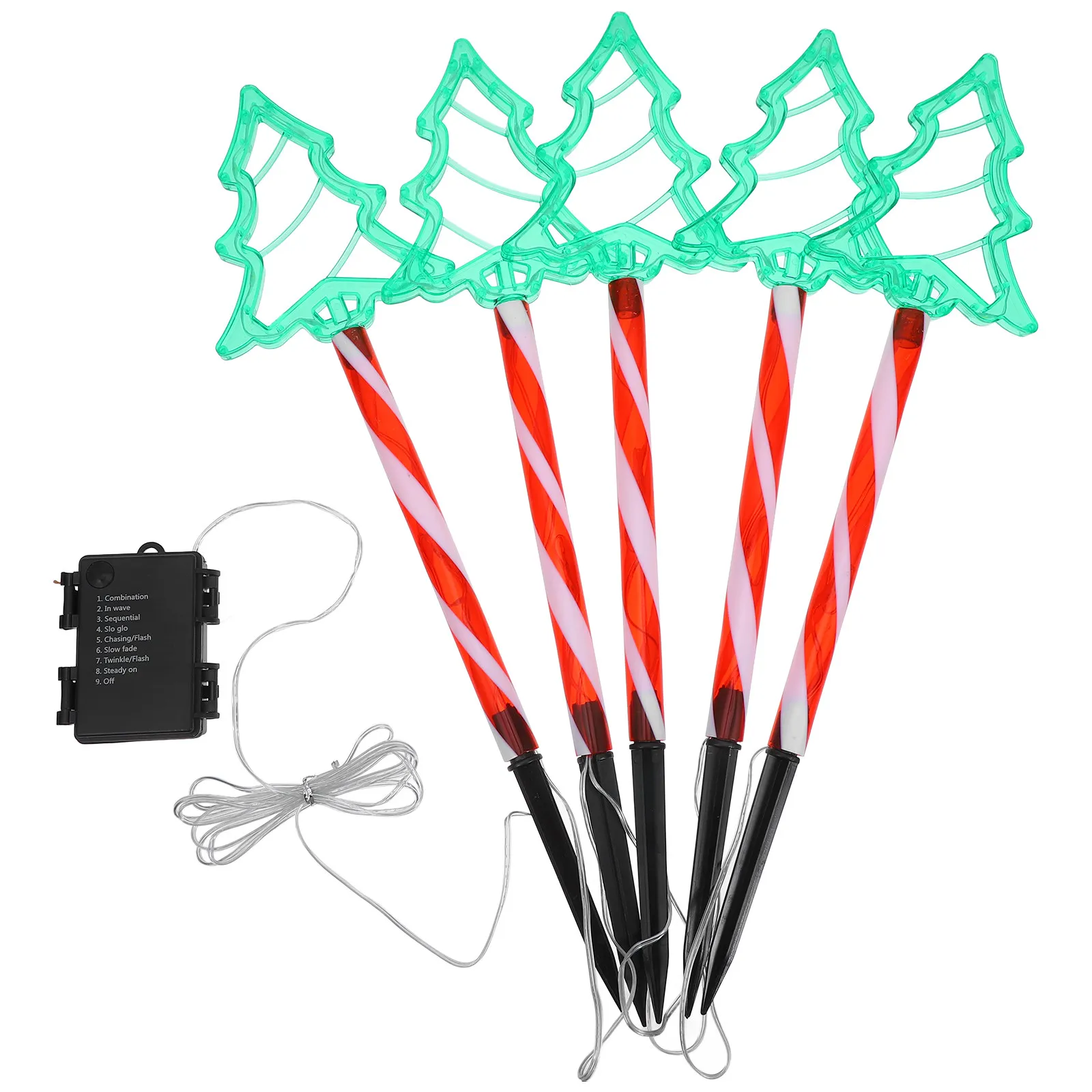 

Набор из 1 шт. уличных светодиодных рождественских светильников с колышками для газона и двора, для наружного освещения