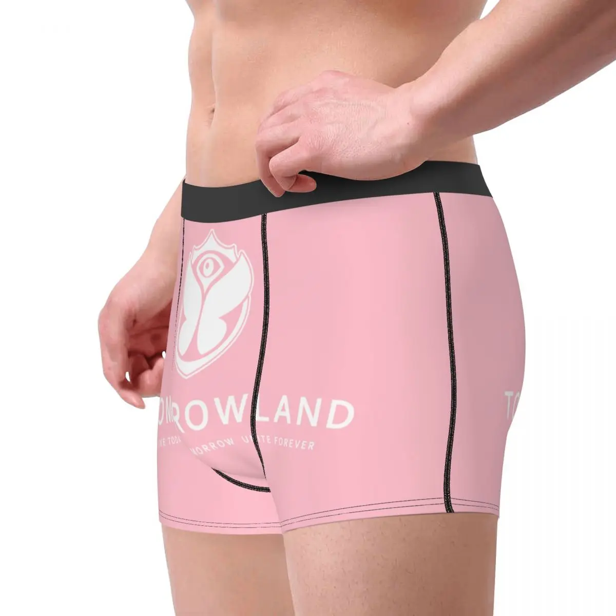 Personalizado tomorrowlands roupa interior masculina estiramento eletrônico dança festival de música boxer briefs calcinha macia para homme