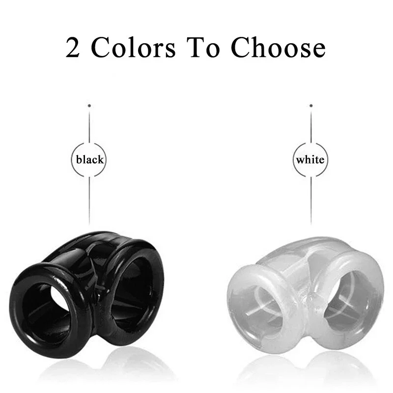 Male Scrotum Ring TPE Reusable Penis Ring Scrotum Squeeze Stretcher Delay Ejaculation Erection Chastity Cage Ball Cock Ring