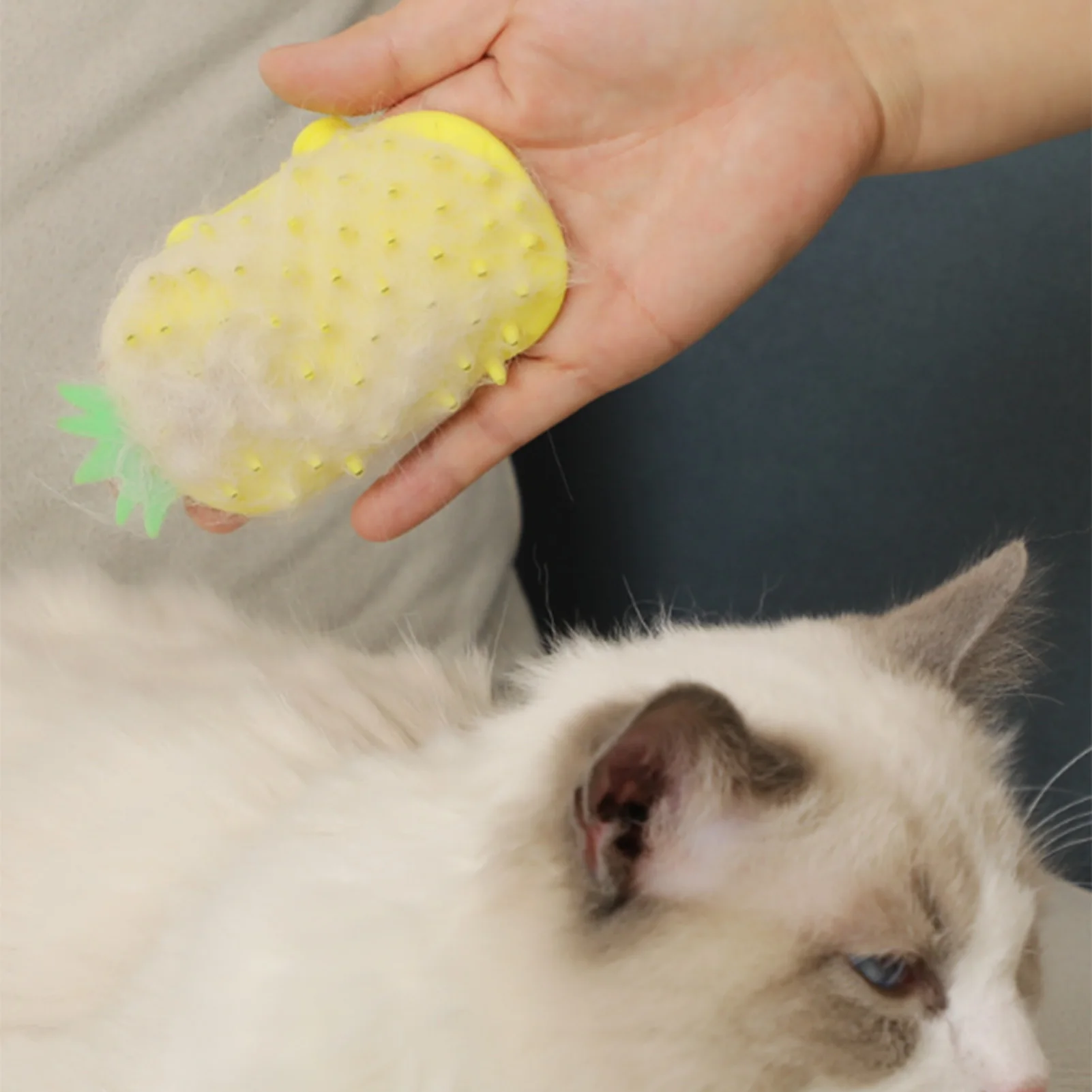 Double Side Pet Tickling Artifact Silicone Hair Cleaning Scratching Brush for Friend Family Neighbors Gift