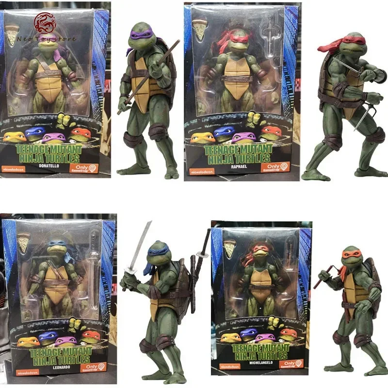 NECA-figura de Anime de Tortuga Ninja 1990, modelo de estatuilla de acción de edición limitada, estatua de Pvc, adorno para habitación, regalo de cumpleaños