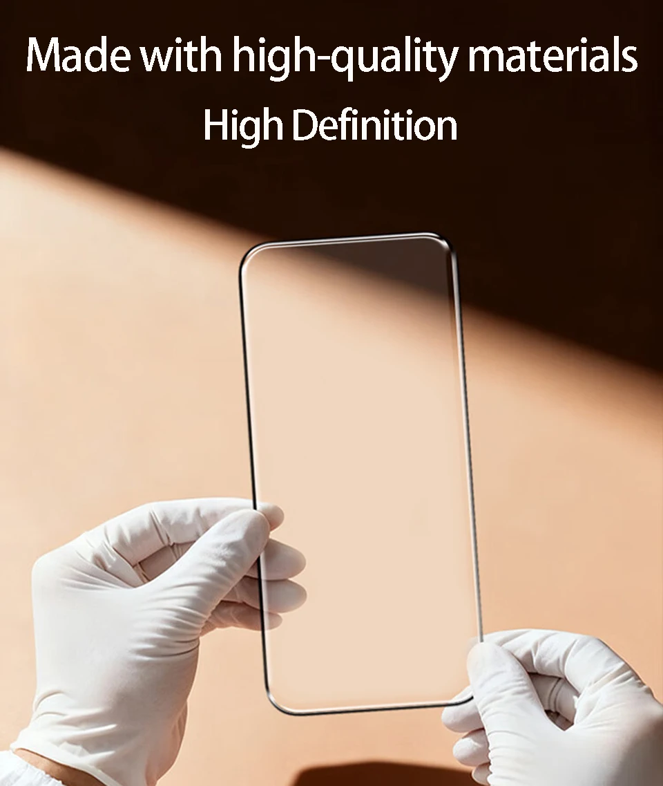 4 Stück 9H+ Härte Displayschutzfolie für iPhone 17 18 16 15 14 13 12 Pro Max Plus mit Installationsrahmen Panzerglasfolie – Detail 7