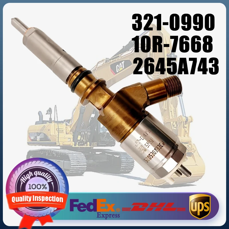 

High Quality 321-0990 10R-7668 2645A743 Diesel Common Rail Injector For Caterpillar C6.6 Engine