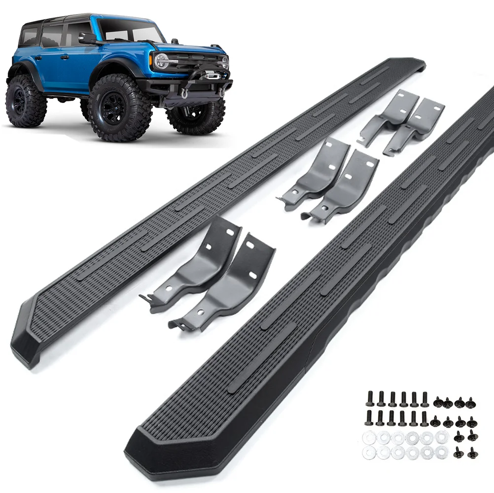 Partzer Running Boards Side Steps Plates Nerf Bar Compatible with 2021 2022 2023 Ford Bronco 4 Door Black Off Road Accessories