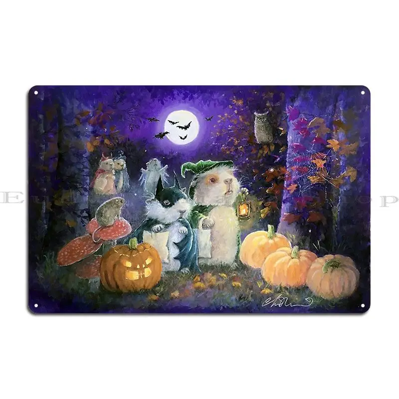 Trick Or Treat Piggies Metal Plaque Poster Decoration Living Room Custom Vintage Home Tin Sign Poster