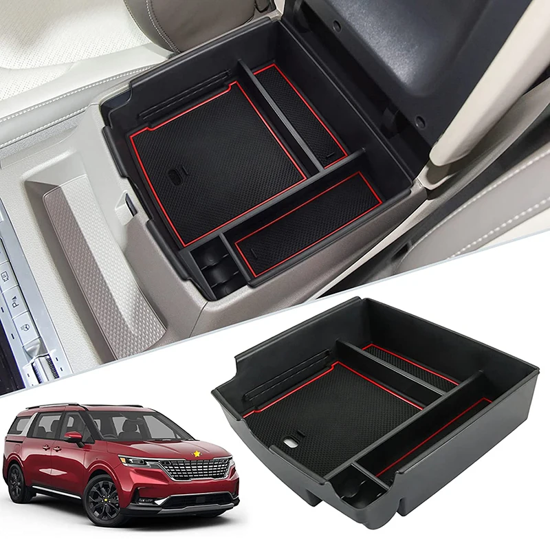 

Center Console Organizer For Kia Carnival KA4 MPV 2022 2023 2024 Accessories Automotive Glove Tray Armrest Storage Box