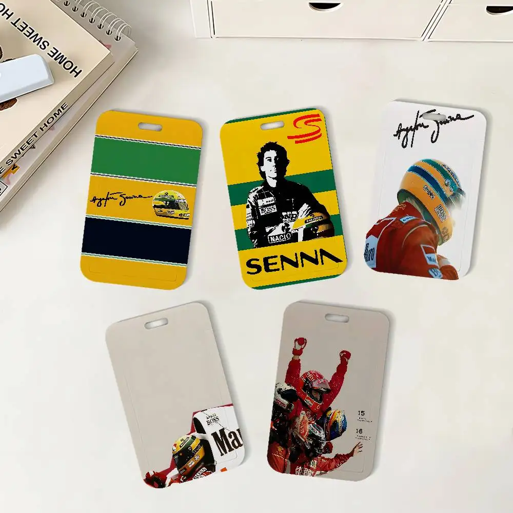W-Ayrtons-w-Tacings-w-Drivers-Sennas ID Badge Holder With Lanyard Neck Strap For Office School Name Card Credentials Case