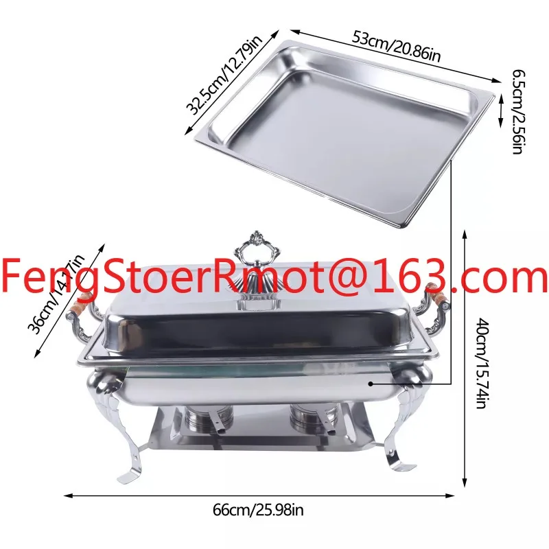 RRR 9L silver full-size stainless steel folding hot pot set 800W heater 85-100C hotel