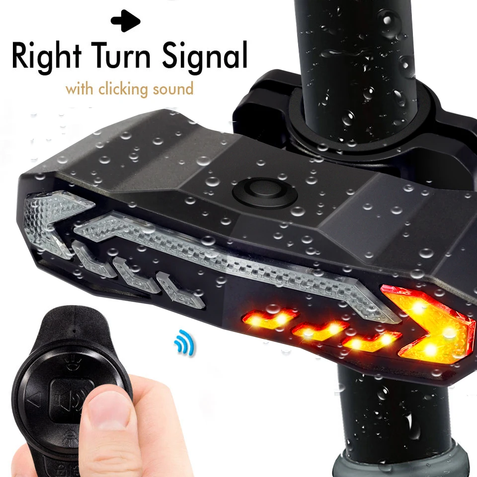IP65 Waterproof Dustproof 7 Levels Sensitivity LED Bike Lights USB-C Charge Low Battery Indicator Bicycle Accessories