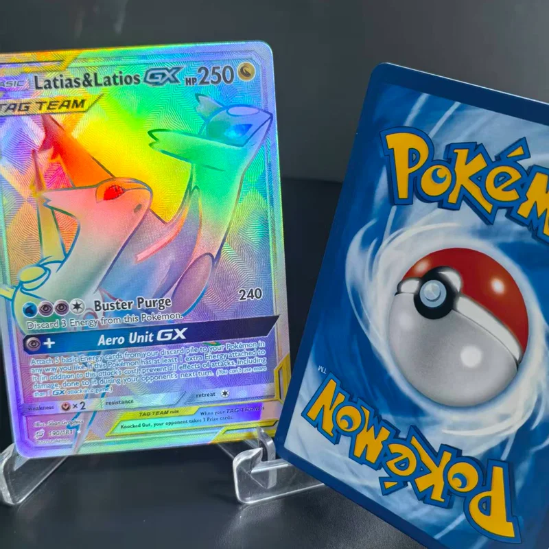 การ์ด DIY Pkm Ptcg ฉบับภาษาอังกฤษ ทีมแท็ก รีชิราม ไรคุอาซ่า ซิลเวียน มิมิกิว ลีฟีออน ลาเทียส ลาเทียส พิคาชู เซคروم จิราติน่า Gx