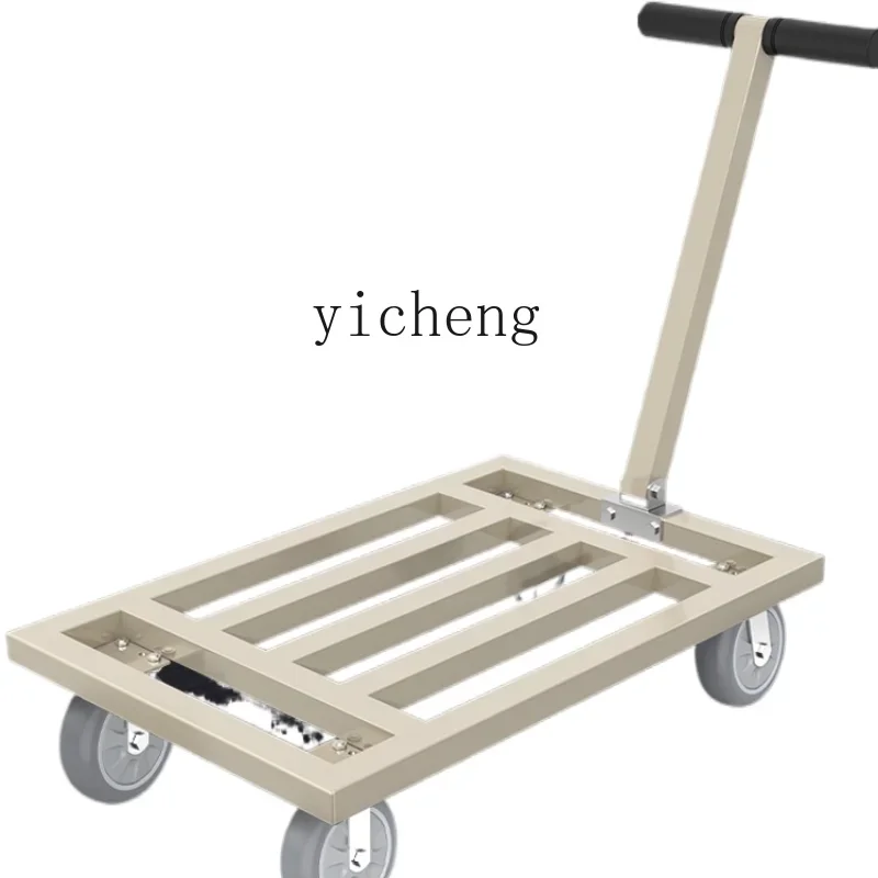 

Platform Trolley Trolley Trolley Hand Push Folding Four-Wheel Construction Site Truck King Trailer