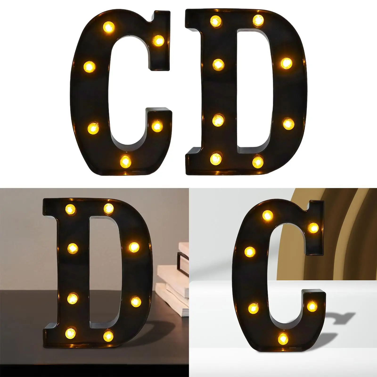 LED Marquee Letter up Alphabet Sign Marquee Letter Lamp para parede do quarto