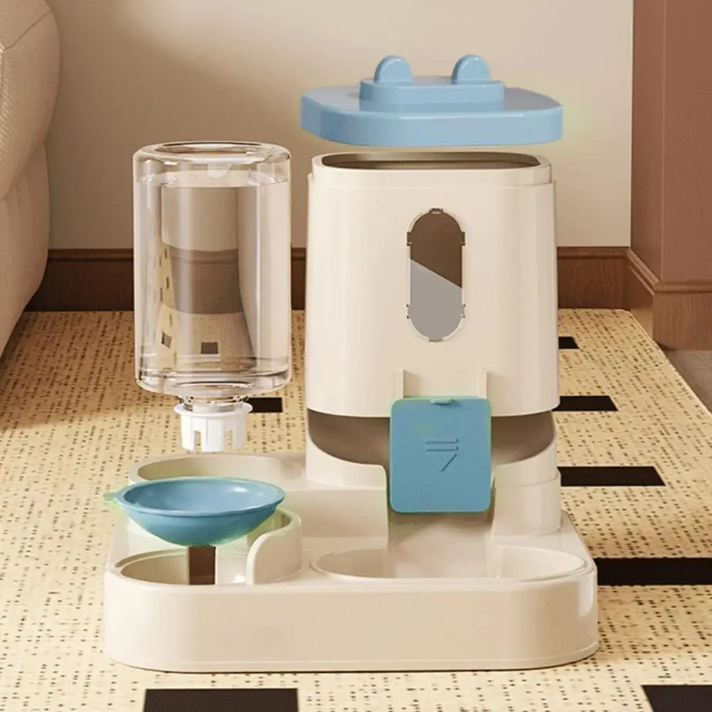 

Capacity Cat Food Water Dispenser Automatic Pet Feeder Water Dispenser Set for Cats 2-in-1 Pet Food Bowl with for Small