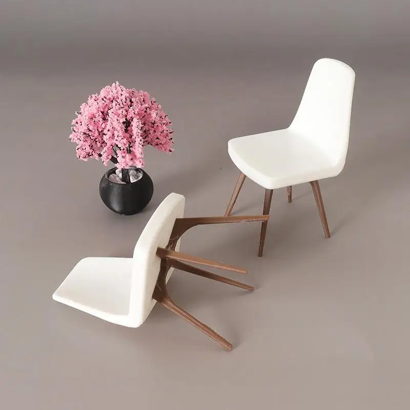 NEW 1/12 Dollhouse Simulation Mini Chair Model Dollhouse Furniture Decoration Toy Dolls House Micro Scene Construction Props