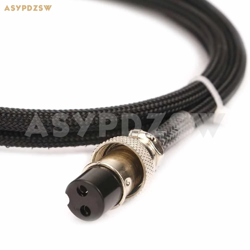 1M GX16-2 Pin to 5.5*2.1mm Pure copper cable AC/DC Phono amplifier Linear power supply cable