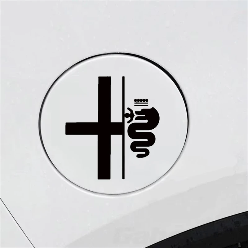 1PC Car Tank Oil Sticker For Alfa Romeo Giulietta Mito Giulia Brera 147 156 159 Tonale GT