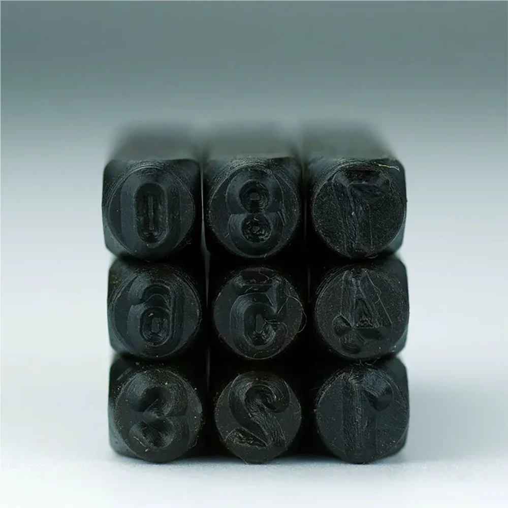 36-teiliges A-Z 0-9 Buchstaben- und Zahlen-Stempelset aus gehärtetem Stahl, Präzisionsstempelwerkzeug 2-5 mm für DIY-Bastelarbeiten, Markieren von Metall und Leder – Detail 5