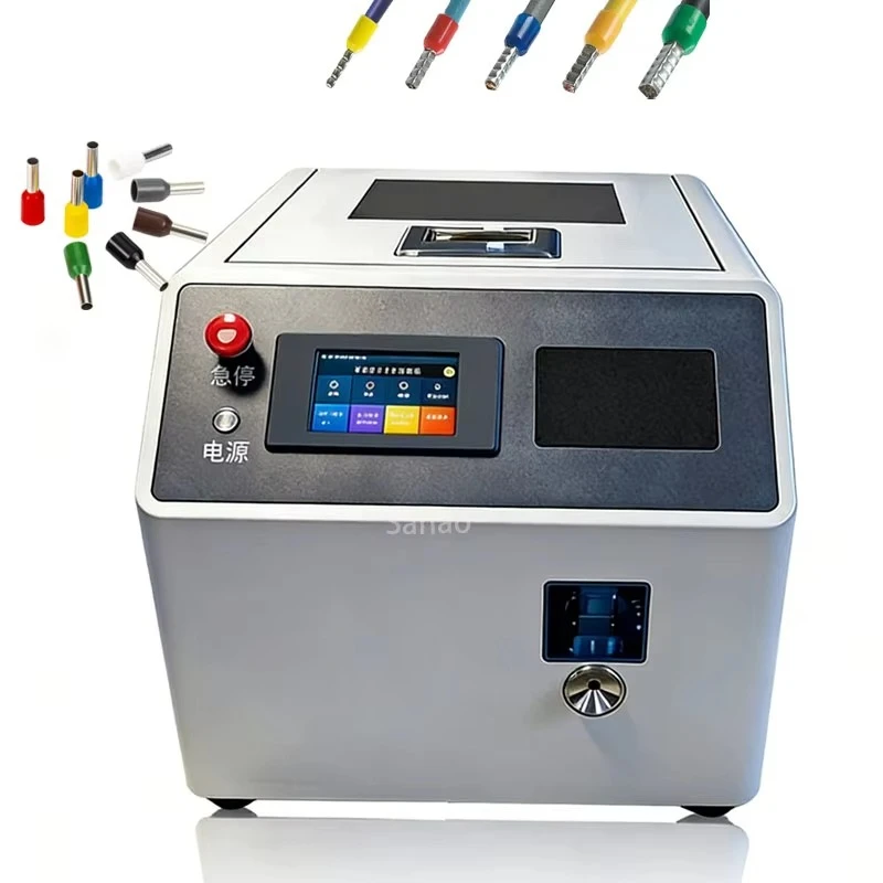 Semi-Auto Wire Ferrule Stripping Twisting Crimping Machine, 0.3-6 Sqmm Pre-insulated Wire