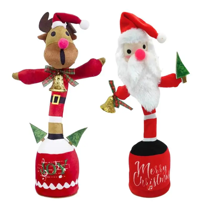 

Christmas Dancing Twerking Santa Claus elk Shake ornament With Recording Function New Year Gift For Children Kids