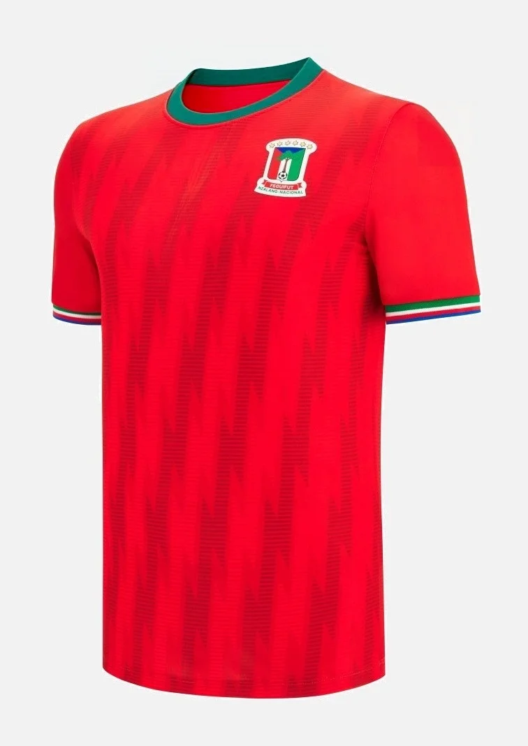 2026/27 New Equatorial Guinea Men Home 3D Printed Jensen Super Large Speed Drying T-shirt Suitable for Competition and Training