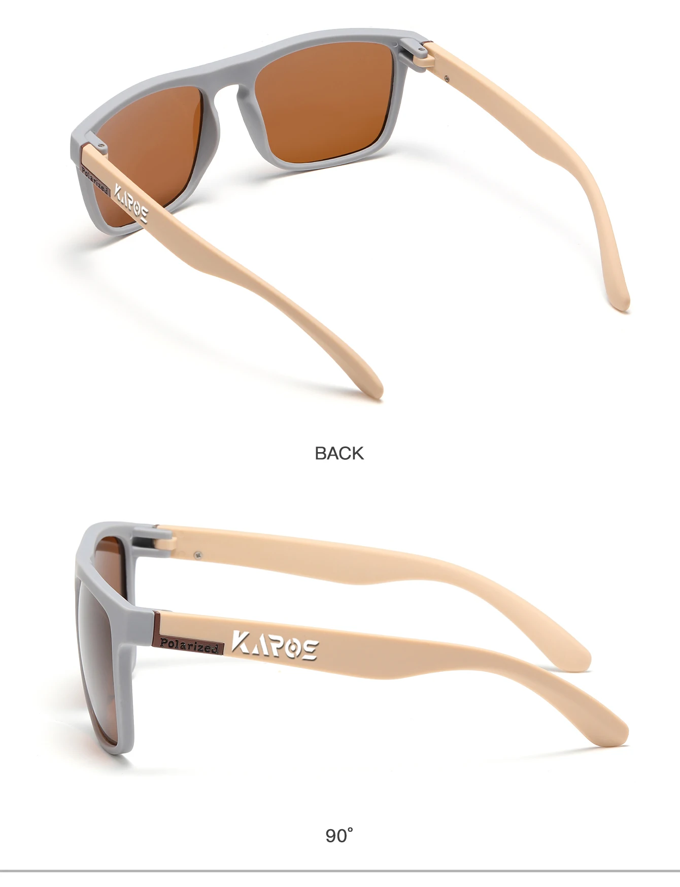 KAROS Polarisierte Sonnenbrille, Unisex, blendfreie Fahrbrille, Outdoor-Sport, Angeln, Radfahren, Reisen, Strand, UV400-Brille – Detail 11