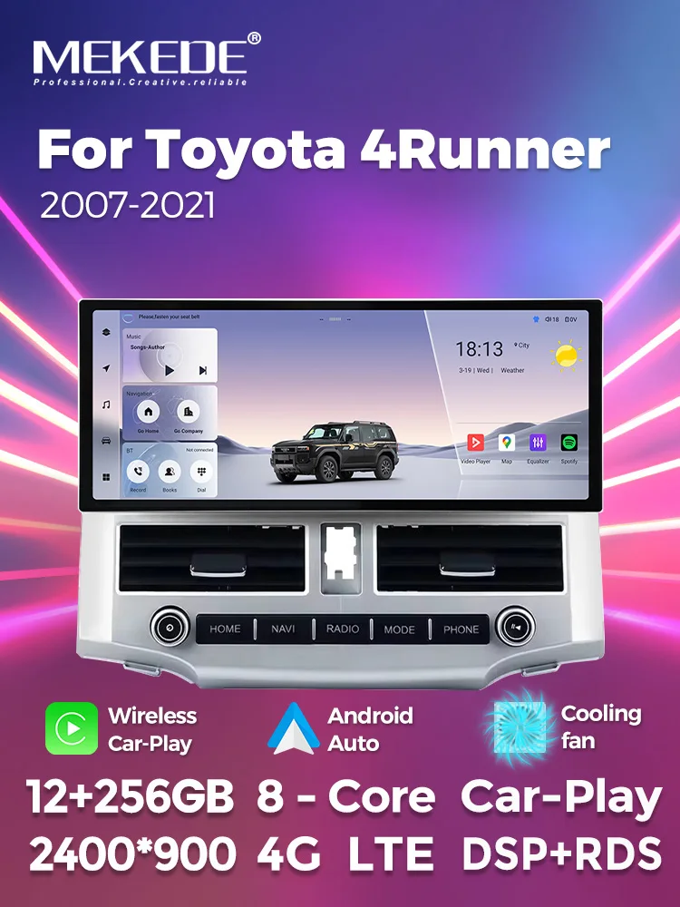 MS Ultra-narrow Border Car Multimedia System Car Player Auto Radio Video DVD Mp3 For TOYOTA 4Runner 2007-2021