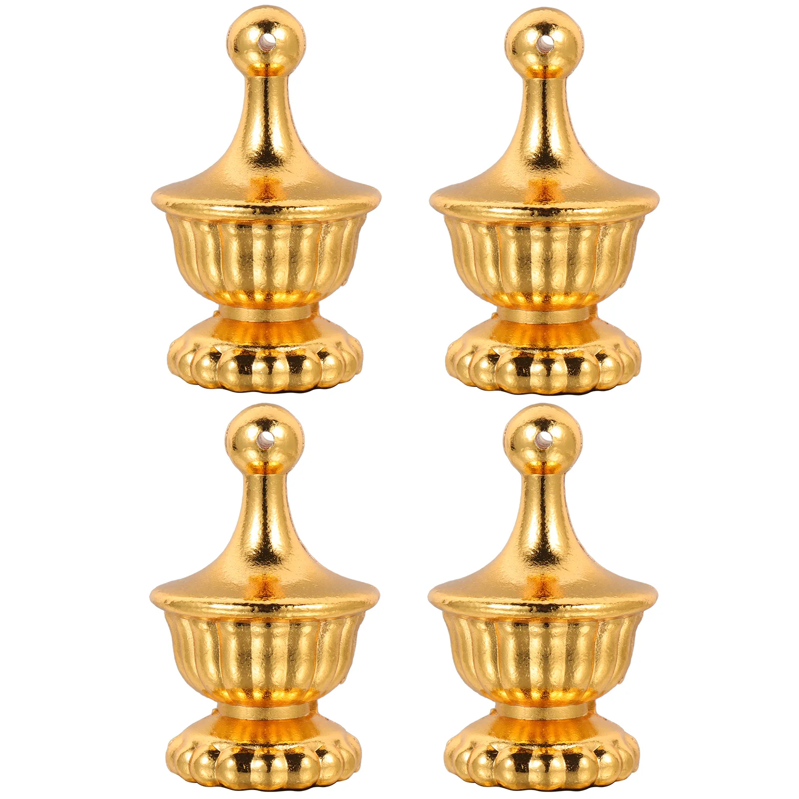 

4 Pcs Lampshade Finials Zinc Alloy Vintage Desk Decorative Shades Table Lamp Parts Exquisite Home Decor Bedroom Living Room