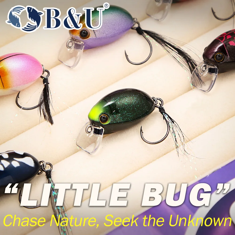 B&U Crankbait-Angelköder, lebensechte bionische Hartplastikköder mit Federschwanz und scharfem Haken für Süßwasserforellen, Barsche und Lachse – Detail 6