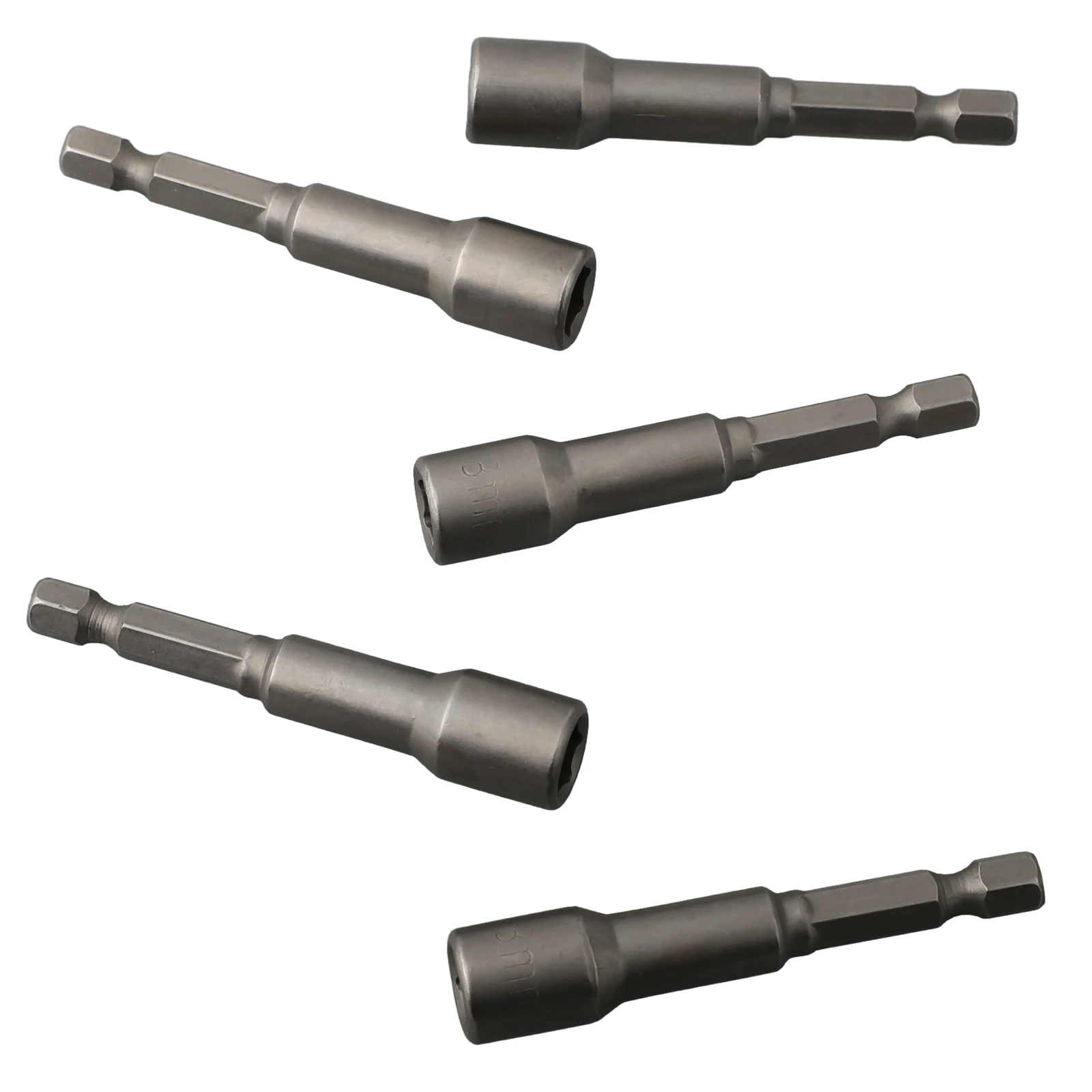 5Pcs 8mm Magnetic Hex Socket Tech Screw Driver for tek Bit Drill Nut Setter Roofing Cladding Screwdrivers Drill Hexagon Tools