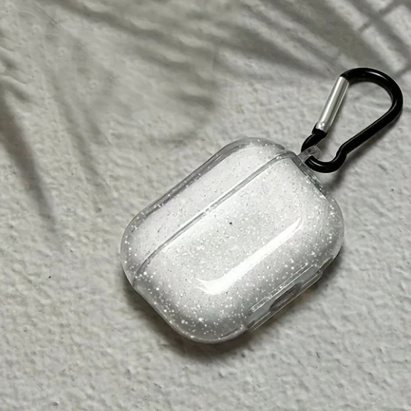 Glitter Transparent Case For AirPods Pro/Pro2 TPU Silicone Wireless Earphone Protective CaseFor Airpods 3/4 Protective Cover