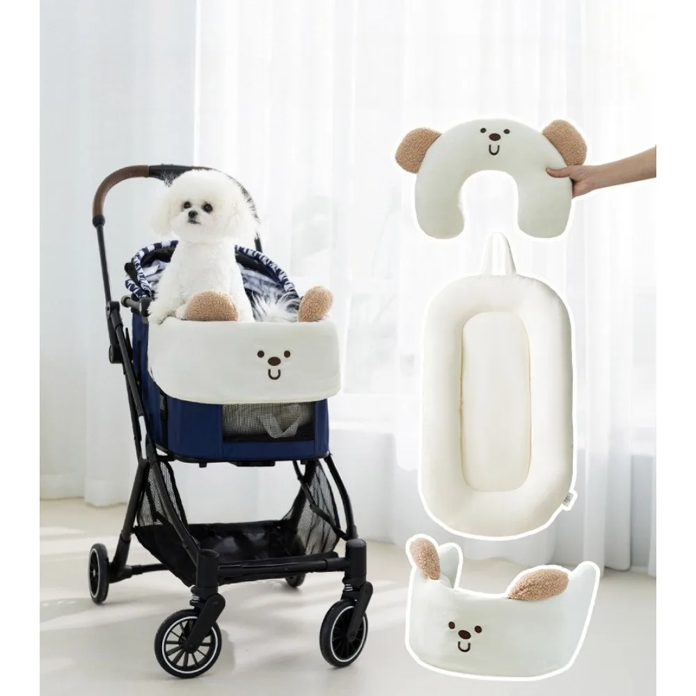 

Комплект мягких подушек для коляски для собак, вкладыш-подушка для комфортной поездки и защиты, набор чехлов от грязи для колясок для животных - моющийся