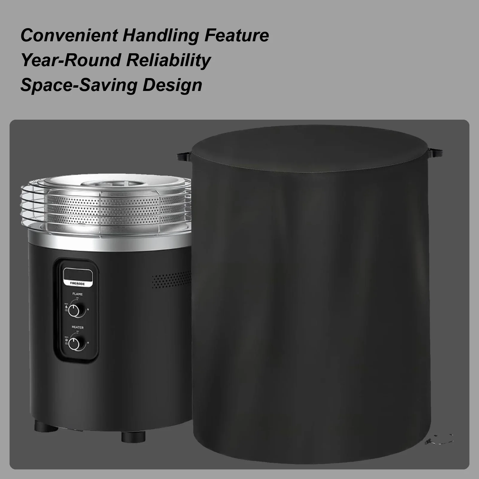 Cover for Fire Pit Sun Protection Dust-Proof Fire Column Protector Cover for Leaves Debris Rain Sunlight Snow Bird Droppings