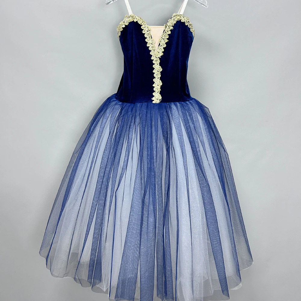 Profesjonalna sukienka baletowa tutu dla dorosłych kobiet i dziewcząt, długa sukienka baleriny, kostium do występów, strój do tańca łabędzia, spódnica baletowa, odzież.