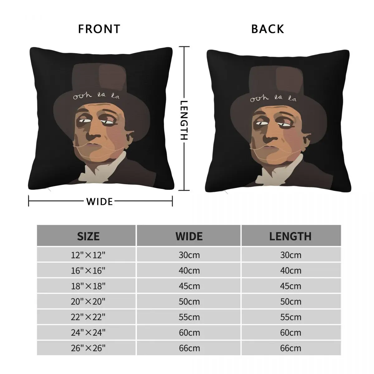 Faces Band Ooh La La Square Pillowcase Polyester Linen Velvet Pattern Zip Decor Pillow Case Home Cushion Cover