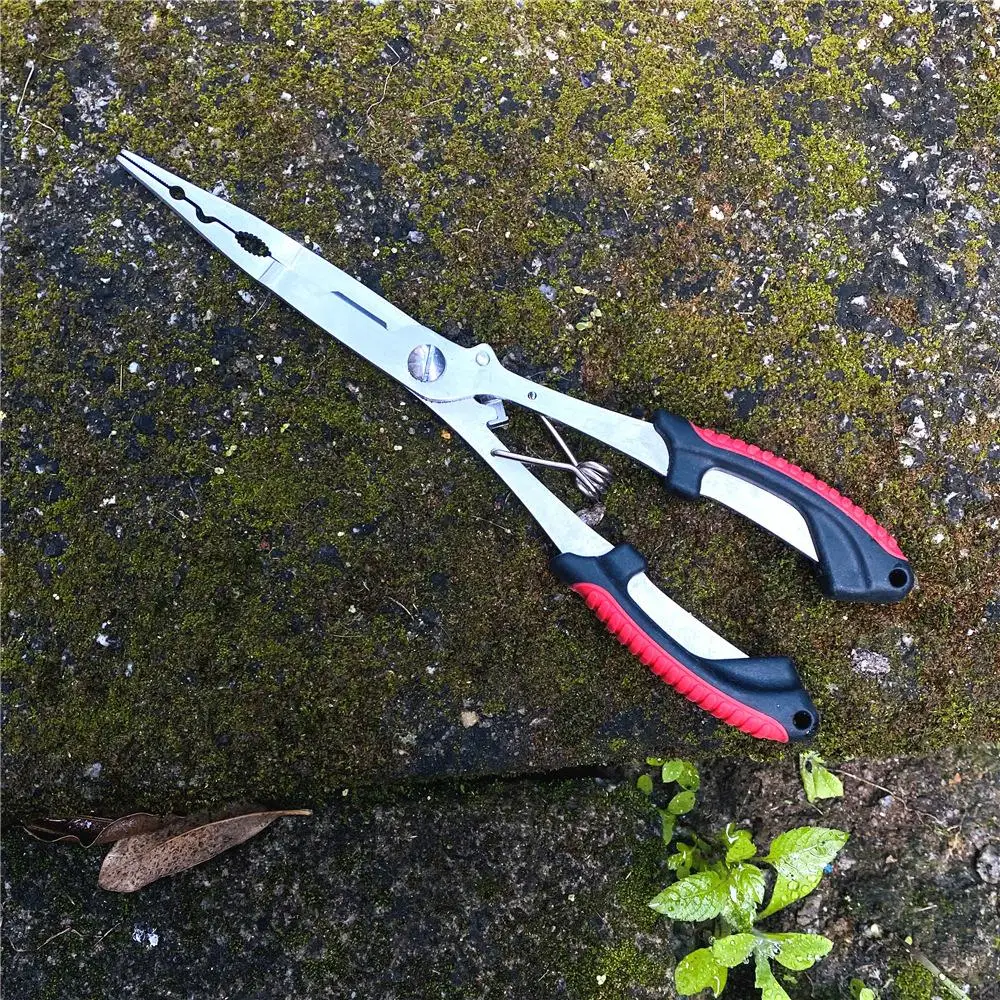 Saltwater Resistant Stainless Steel Fishing Pliers Needle Nose Rustproof Fishing Hook Pliers Fishing Tools