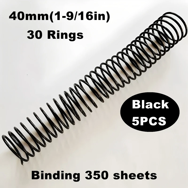 5/10PCS High Capacity Plastic Spiral Binding Coils, DIY Book Rings