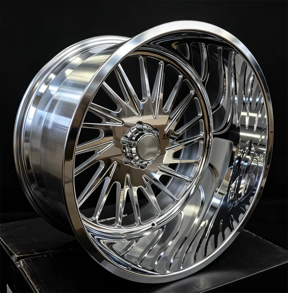 Bolun Wheel 22x12 24x14 26X14 30x16 Customized 4x4 Super Single Wheels Rims with Floating Cap, PCD 6x5.5 8x6.5 8x170 8x180 8x200