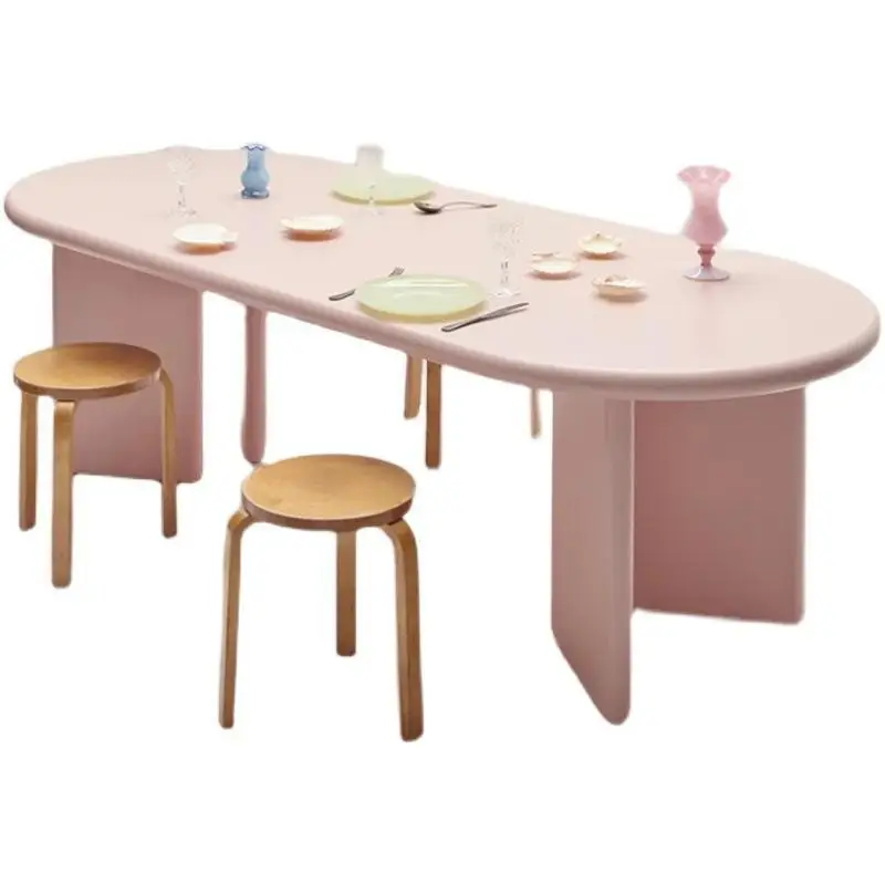 Factory Direct 2026 Minimalist desk creative rectangular computer table simple light luxury designer office conference table cre