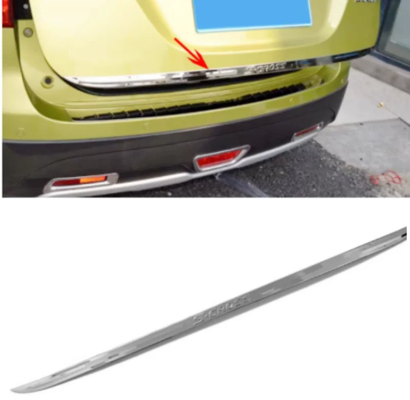 Accessories For Suzuki Sx4 S-cross 2014--2018 Rear Boot Door Trunk Cover Trim Tailgate Garnish Molding Strip