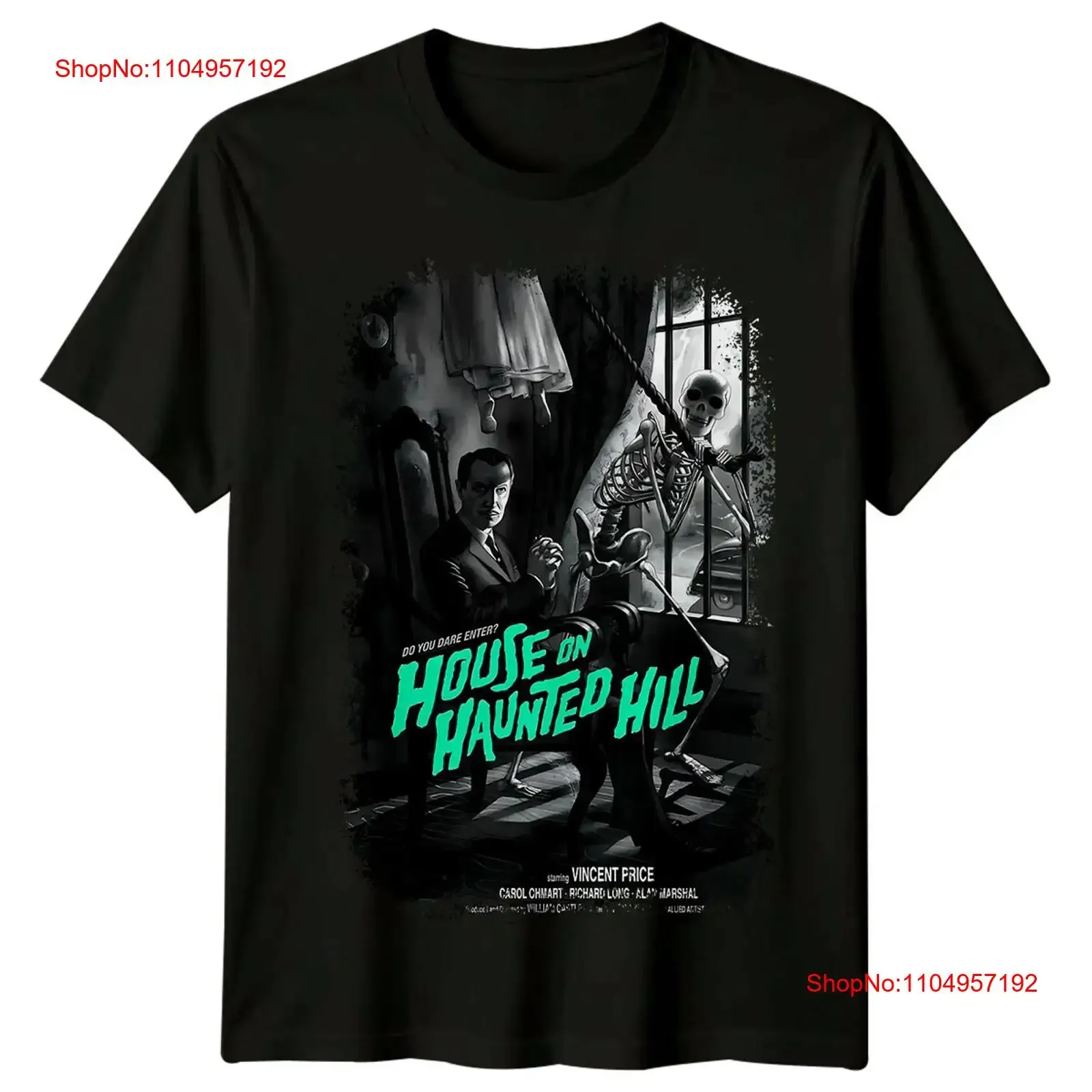 

House on Haunted Hill 1959 Movie Poster Inspired T Shirt Retro vintage Washed Comfortable Slightly Breathable graphic