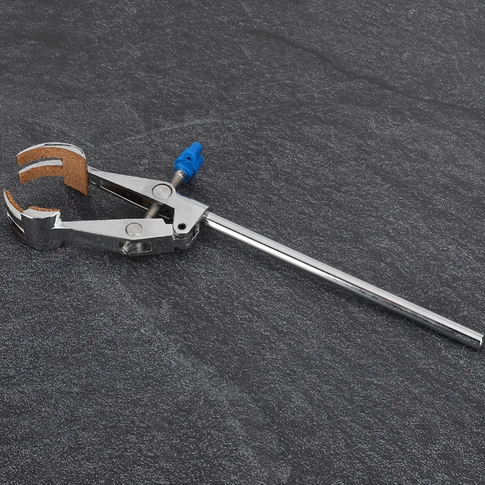 Zinc Alloy Lab Flask Clamp Adjustable Jaw Anti Slip Pad Beaker Holder Heavy Duty Rotatable Head Universal Lab Clamp