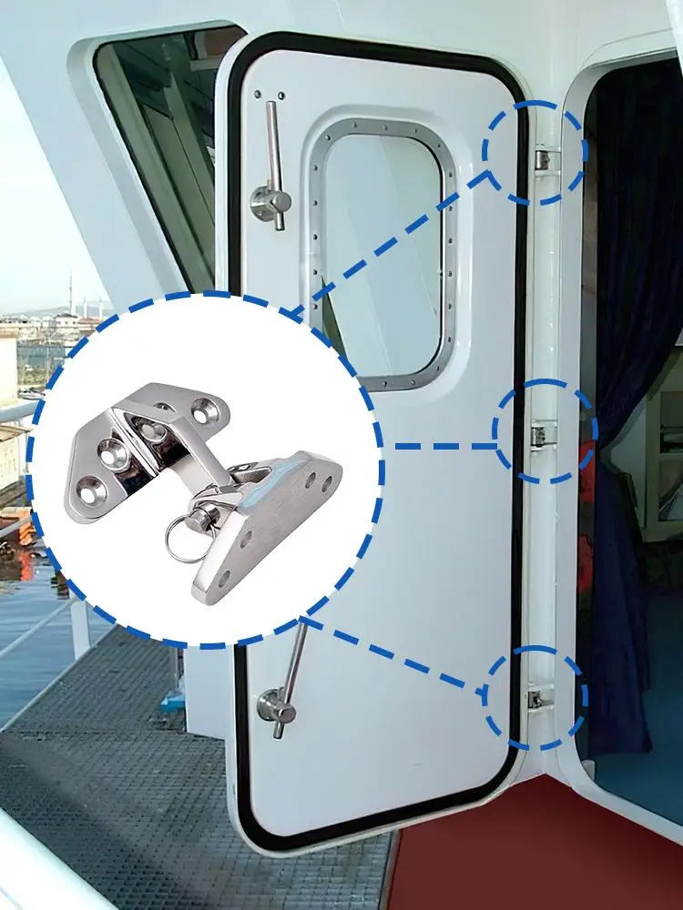 الملحقات البحرية مفصلات الفراشة أجهزة السفينة ملحقات اليخوت 316 سطح من الفولاذ المقاوم للصدأ مفصلات الأبواب القابلة للطي المضادة للتآكل #3