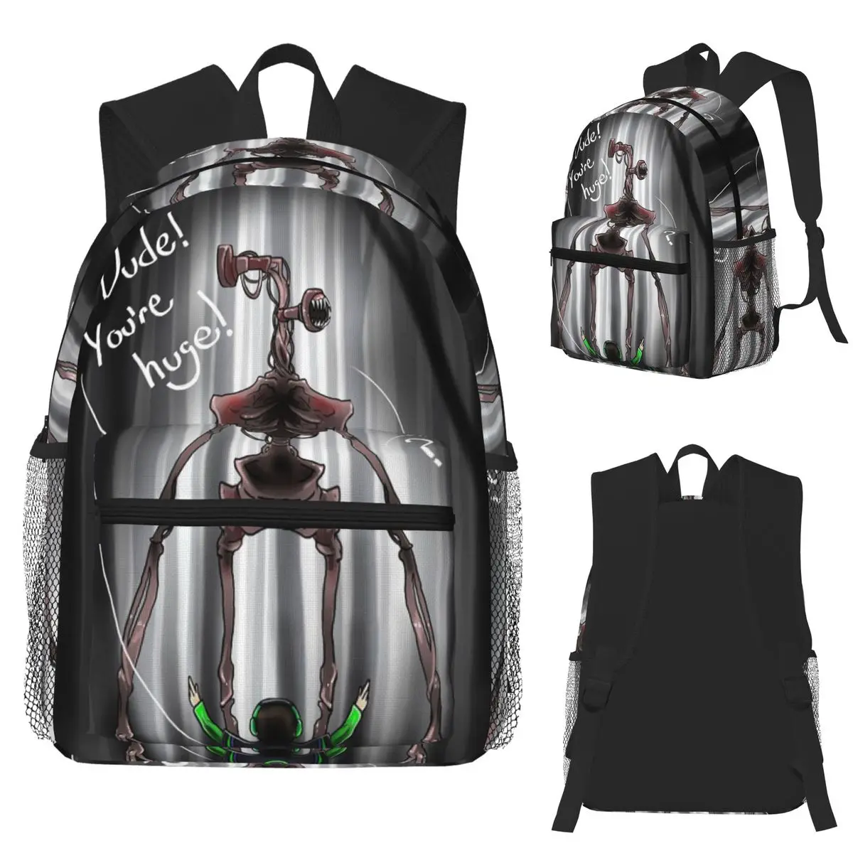 

Cartoon Horror Creepypasta Siren Head Student Backpack School Bag Hiking Travel Daypack for Men Women Bookbag Shoulder Bags